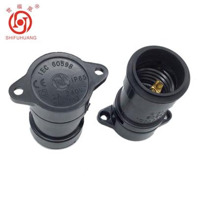 China Waterproof Screw Factory Price Black Color IP65 Bakelite E27 Festoon Lamp Holder for sale