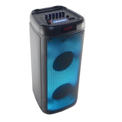 China No Party Outdoor Active PA System Portable Speaker With Rolling Light LED /MIC input/AUX input for sale