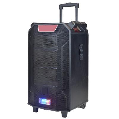 China Home Theater Speaker Factory Supply Large Power DJ Party Outdoor Trolley Subwoofer Audio Wooden Speaker for sale