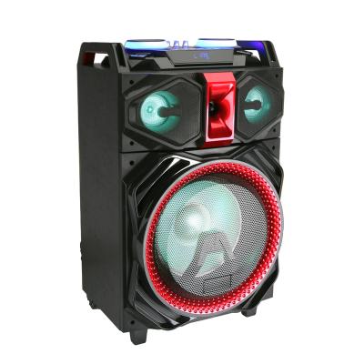 China Dance Video Audio Cart LED Stage AirPlay Speaker Outdoor Wireless Karaoke System for sale