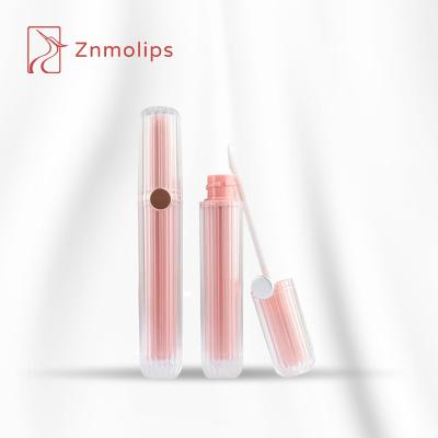 China Luxury Pink Empty Cosmetics Custom Mini 4ml Lip Gloss Tubes Lip Gloss Wands Containers Tube Packaging for sale