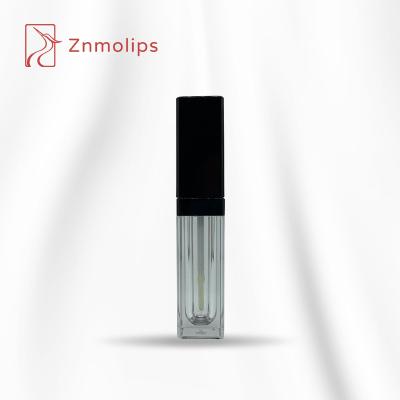 China Hot Selling Gary Lip Gloss Tubes 5ml Empty Lipstick Tube Square Packaging ABS Design Lip Gloss Tube for sale