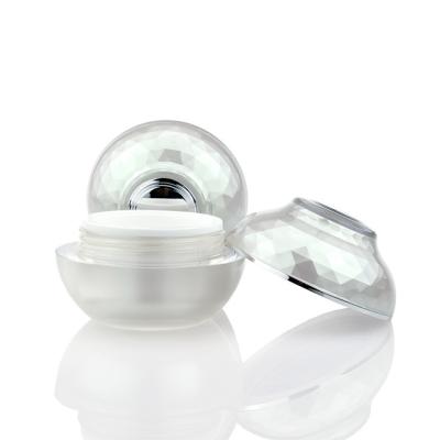 China High End Custom Diamond Multi Faceted Face Cream Personal Care Acrylic Eye Cream Jar for sale