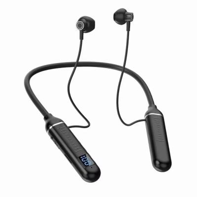 China Fast Charge Upgraded Digital Display Smart Stereo Surround Ultra Long Standby Sports Neck Hanging BT Wireless Earphone for sale