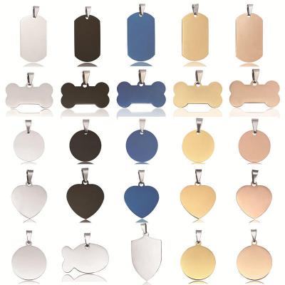 China Worldwide Stainless Steel Blank Dog Tag Advertising Promotional Gift Logo Engraved Pendant For Pet Id Name Collar Tags for sale