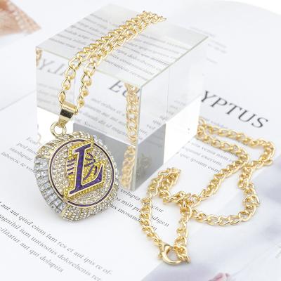 China The Other 2020 Lakers Championship Necklace Zircon Crystal Pendant Fan Sports Jewelry for sale