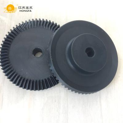 China Durable Beveled Transmission Parts Gears Polyamide Nylon Plastic Material for sale