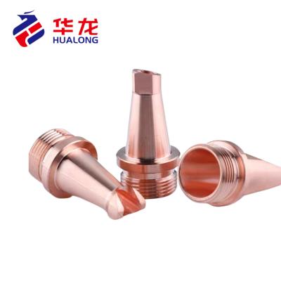 China Building Material Stores Laser Welder Parts Copper Nozzles For Hand Held Laser Welding Machines for sale