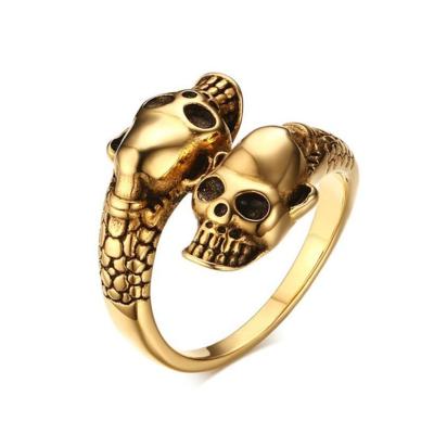 China 2022 Casual/Sporting Ring Jewelry Europe And America Bossy Skull Casting Men Wholesale Customized Jewelry Resizable for sale