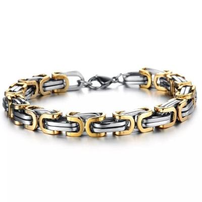 China Hyperbole Manufacturers Supply Trend Titanium Bracelet Figaro Chain Cuban Steel Men's Dominant Bracelet Wholesale 2020 New Men's Jewelry Wholesale for sale