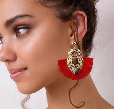 China Bohemian fashion retro Europe and America new CLASSIC tassel earrings exaggerated ethnic style girl accessories for sale