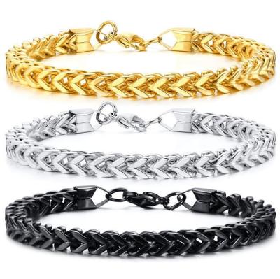 China 2022 Cute New Product Launch Stainless Steel Hand Chain Bossy Men's Gold Bracelet Amazon Jewelry Wholesale for sale