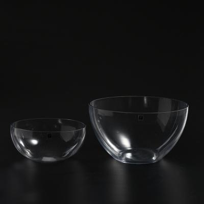 China Home Decoration Glass Bowl For Candles Heavy Duty Hand Blown Clear Glass Candle Holder For Home Decoration for sale