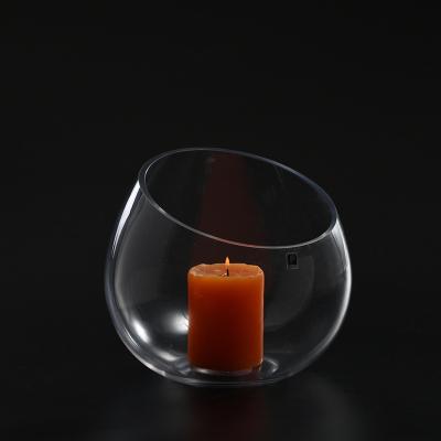 China Home decoration hot sale transparent heavy duty candle holder manufacturing supply for sale