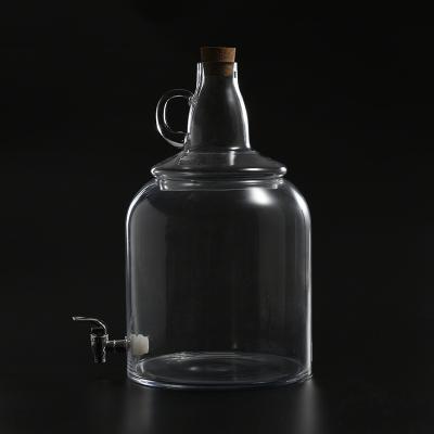 China Freshness Preservation Cheapest Hand-Blown Resistant Clear Glassware For Juice Or Wine Storage Hot Sale Glass Jar for sale