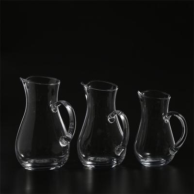 China Viable Decorative Unique Fancy Clear Red Wine Glass Decanter With Handle for sale