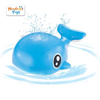 China Electric With Summer Light Water Spray Toy Plastic Electric Whale Animal Bath Toys For Children for sale