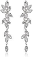 Cina Sterling Silver Cubic Zirconia Earrings, 0.8g Sterling Silver Heart Drop Earrings in vendita