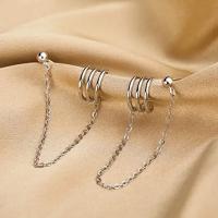 China Crawler 925 Sterling Silver Cuff Earrings Chain For Women Teen Girls for sale