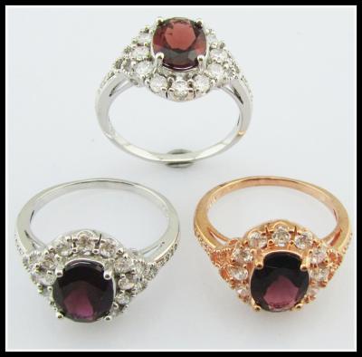 China Colorful Tourmaline 925 Silver Gemstone Rings For Casual/Party Outfits for sale