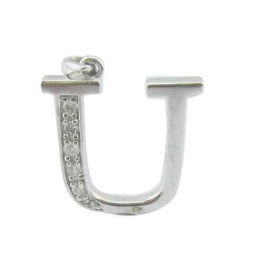 China 925 Silver CZ Pendant Stones 1.25mm/1.5mm And Alphabet Pendant For Pendant Silver Jewelry Pendant  Logo Make zu verkaufen