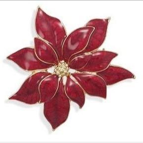 Chine Christmas CZ / 925 Silver Brooch Round Red Shape CZ Pin Brooch For Anniversary Gifts Merry Christmas à vendre