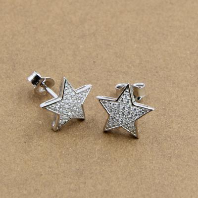 Cina Star Earring Stud Twinkling Star 925 Sterling Silver Stud orecchini per il quotidiano Glamour orecchini in argento reale sterling in vendita