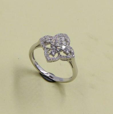 China 2-3mm 925 Silver CZ Chevron Wedding Rings For Bridal Promise 925 Silver Ring Sterling Silver Flower Ring Silver Band Rin for sale