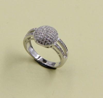 China Pave Setting AAA Cubic Zirconia Round Shape Round Ball Rings In 925 Sterling Silver Cool Silver Rings Ball Ring for sale