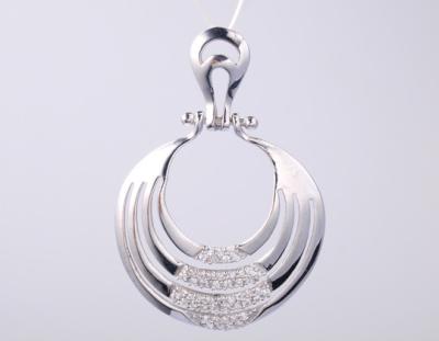 China Unique 925 Silver Geometric Pendant Decorated With Customizable Zircon Silver Gemstone Rings 	jewelry Accessory for sale