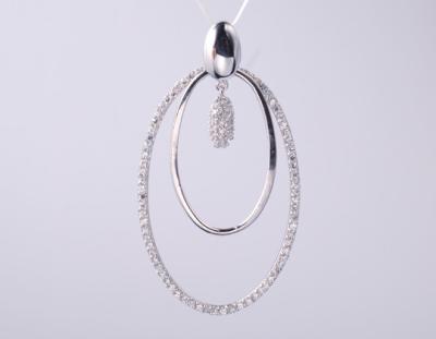 China Oval Shape Geometric Collection Pendant Pendant With Zircon Stone 925 Sterling Silver Jewelry Accessory Silver  Geometry  Geometry Geometry  Crystal Silver Jewelry Summer Holiday  Championship Pendant for sale