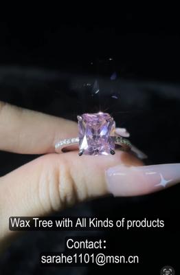 China Roze Kussen Hoofdsteen Moissanite trouwring Verlovingsring Unisex Fijn Juwelen Ring Of Decoratie 925 Zilveren CZ trouwringen Voor Unisex Geslacht Bruiloft Diamant Zilveren Diamanten Ringen 925 Sterling Te koop