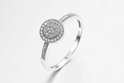 China 925 Sterling Silver CZ der Kubikzircon schellt Eheringe für Frauen zu verkaufen