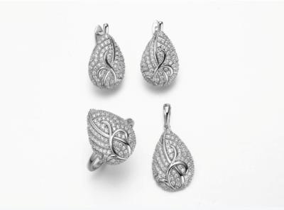 China Buchstaben schnitzten silberne 925 Schmuck-Satz-Damen Sterling Silver Conch Earrings zu verkaufen