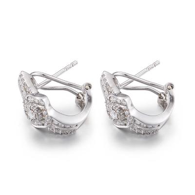 China Pendientes 2.78g 10m m de S925 Sterling Silver Cubic Zirconia Stud en venta