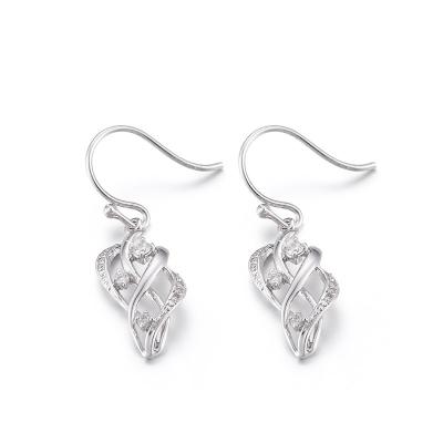 China Os brincos 2.12g de Tiffany Sterling Silver Cubic Zirconia Drop Espelho-lustraram à venda