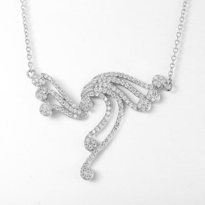 China Circona cúbica 925 Sterling Silver Necklaces Flying Pheonix en venta