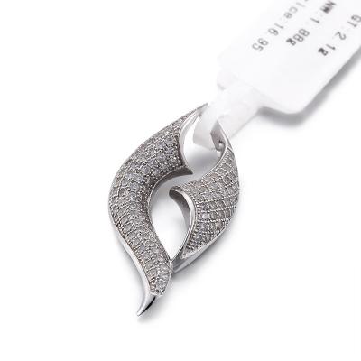 중국 Symmetry Conch 925 Silver CZ 펜던트 1.88g 여성용 실버 펜던트 목걸이 판매용