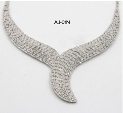 China Dinner Party Exquisite 60 Grams 925 Sterling Silver Necklaces For Everyday Wear sterling silver collar necklace Diamond for sale