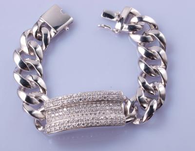 中国 Silver 50グラム925のCZ Bracelet 17cmマイケル・コースSterling Silver Bracelet 販売のため