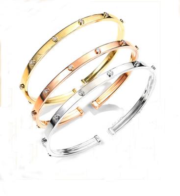 中国 43mm 53mm 18K Gold Diamond Bangle三Colors Cartier Love Bracelet 販売のため