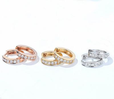 Cina Oro semplice Diamond Earrings 2.3g di OL 18K a tre colori CONTRO chiarezza in vendita