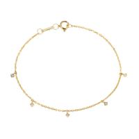 China Kissen-geschliffener Diamant 1.2gram Diamond Pendant Bracelets 0.11ct des Gold18k zu verkaufen