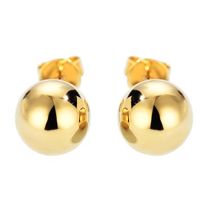 Chine Minimaliste de noble des boucles d'oreille 8mm de rotule d'or des femmes 18k pour l'engagement à vendre