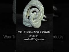 Annulus Shape 7.59g 925 Silver CZ Rings Rhodium Plated Infinite Loop Ring