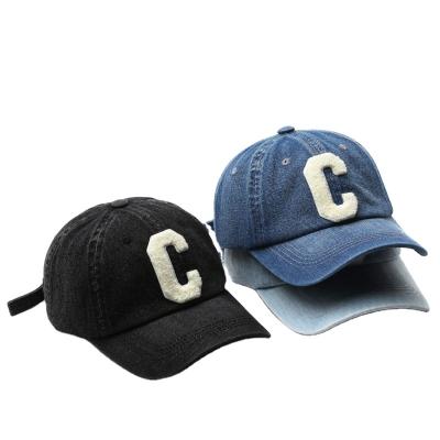 China JOINT Sports Custom Blank Hats Refine Worn Unstructured Distressed Denim Washed Baseball Cap Cheap Dad Hats for sale