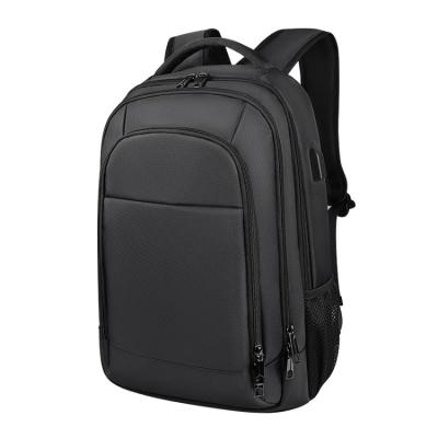 China With USB Laptop 15.6 Inch Waterproof Multi Compartment Backpack Black Business Laptop Bag for sale