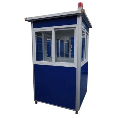 China Modern Outdoor Mobile Prefab Sandwich Panel Security Booth Color Steel Flat Pack Security Detachable Cabin for sale