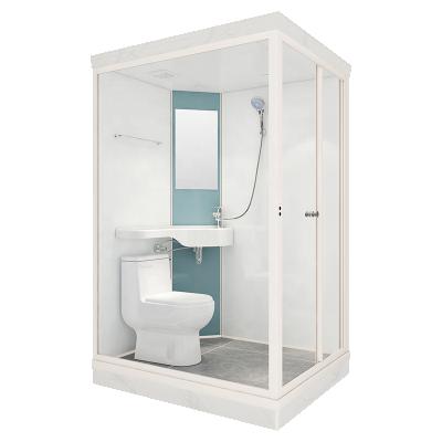 China Prefab Modular Luxury Glass Single Unit Modern Design Indoor Modern Indoor Portable Bathroom Pod for sale