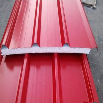 China Modern Cheapest Prefab Houses Polyurethane EPS Glass Wool Rock Wool Decor Sandwich Panels For Wall And Roof for sale